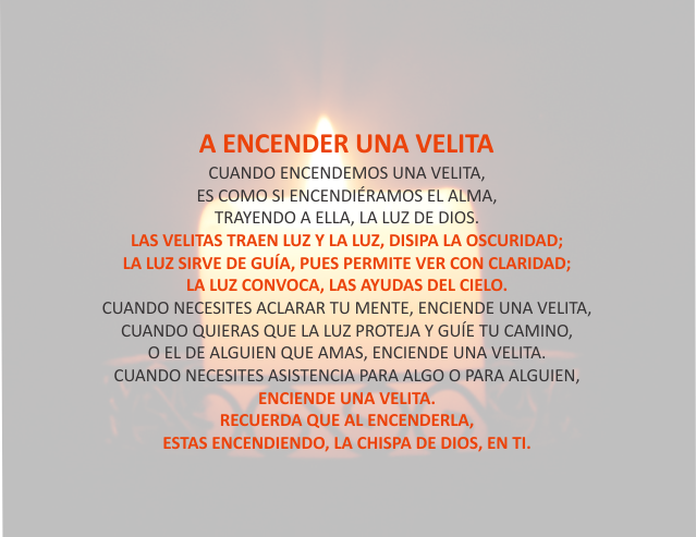 A encender una velita Diciembre 8 de 2011
